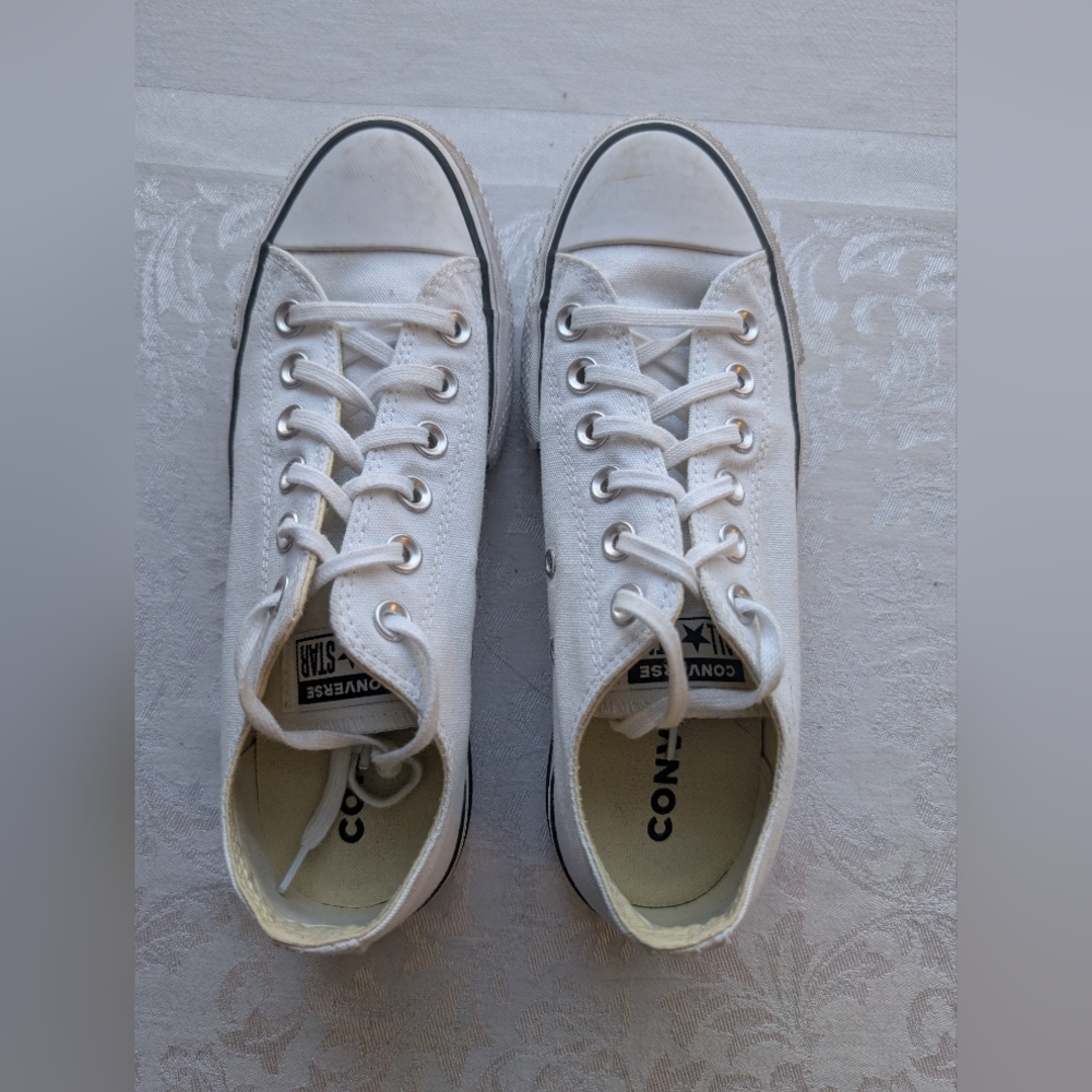 Converse All Star Platform Canvas. White. Wmns 7 Mens 5